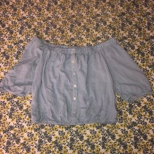 Flowy Over-the-Shoulder Crop Top